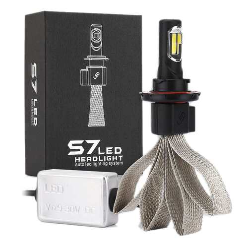 2件S7汽车LED大灯36W 4000LM H13汽车LED大灯灯泡 改装聚光灯