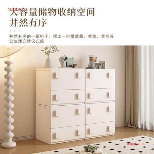 中古风电视柜客厅家用组合柜复古风实木储物落地卡门柜小户型地柜