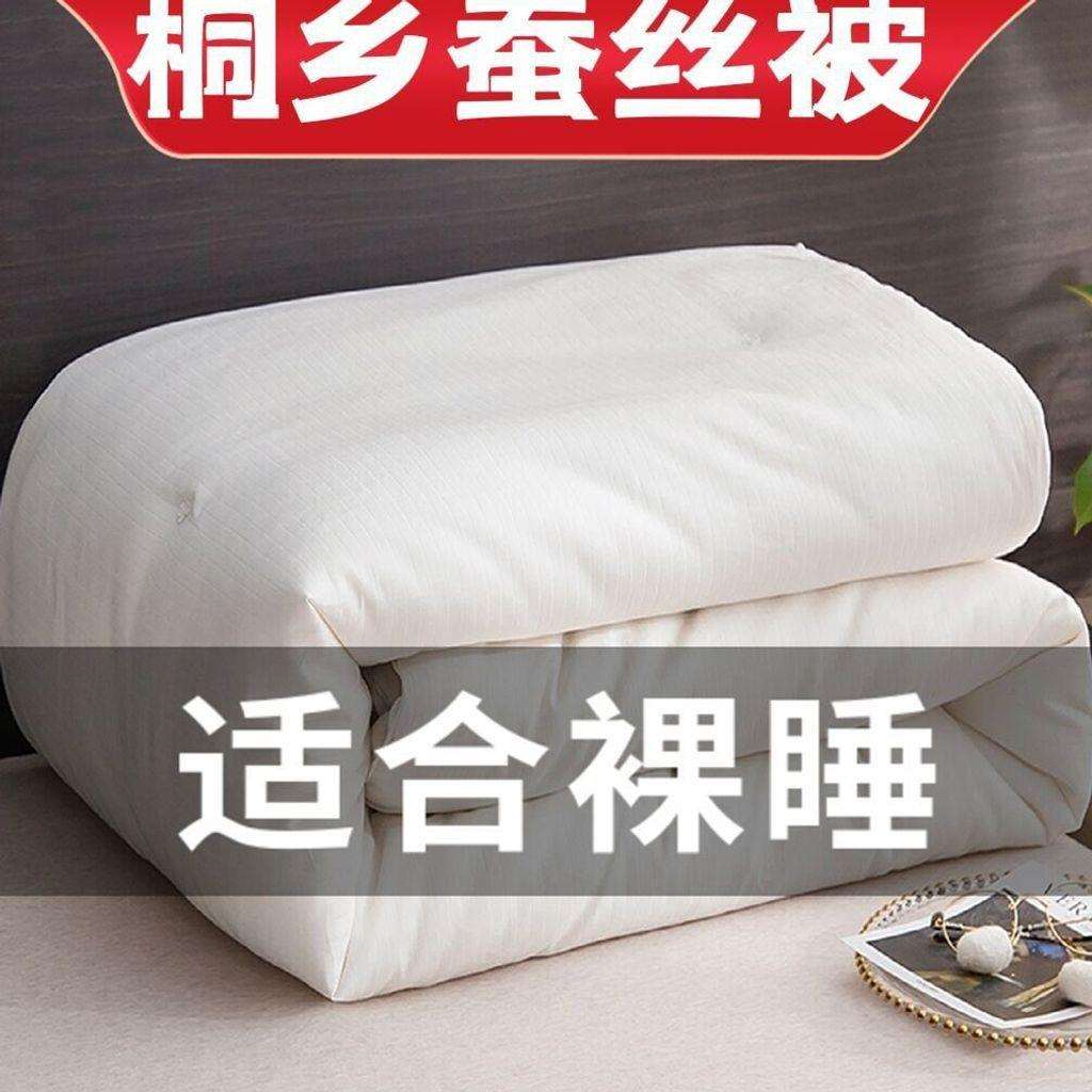 蚕丝被100冬季桑蚕丝被蚕丝a类冬季加厚春秋保暖子母被二合一