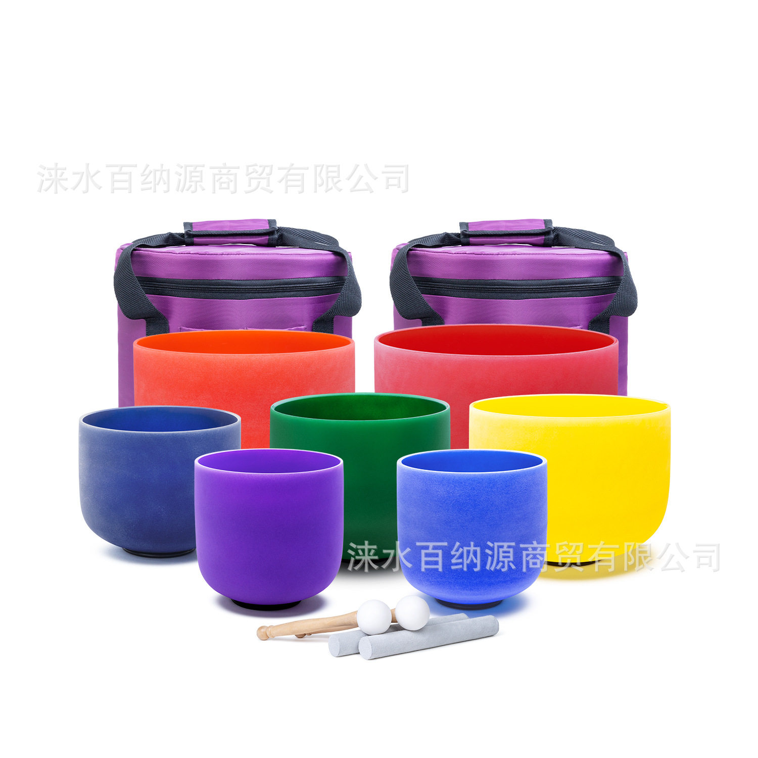 七彩色10英寸彩色水晶钵颜色可选工艺颂钵佛印钵音乐碗七彩水晶钵