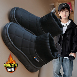 男童棉鞋2026秋冬季新款软底保暖儿童大棉短筒靴子男孩时尚雪地靴