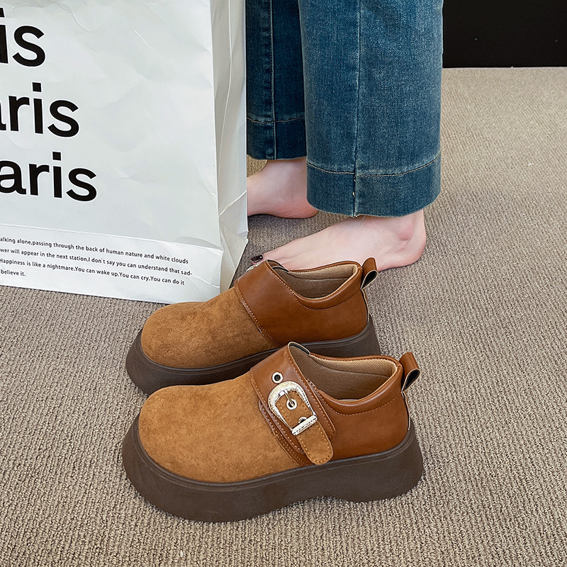 真软皮厚底勃肯鞋女2026新款春秋休闲大头鞋子爆款单鞋复古乐福鞋,童鞋/婴儿鞋/亲子鞋,皮靴,淘宝优惠券,粉丝福利购,淘宝优惠卷