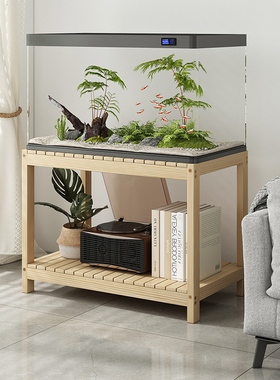 实木鱼缸架子水族箱托架支撑底托客厅小型放置柜落底座地置物架