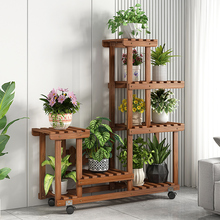 实木花架多层落地式阳台客厅可移动置物架绿萝植物木马木架花架子