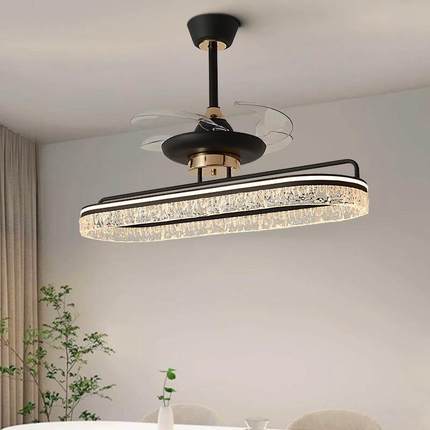 2025新款风扇灯吊扇灯意式轻奢隐形一体led客厅主灯吸顶中山灯具