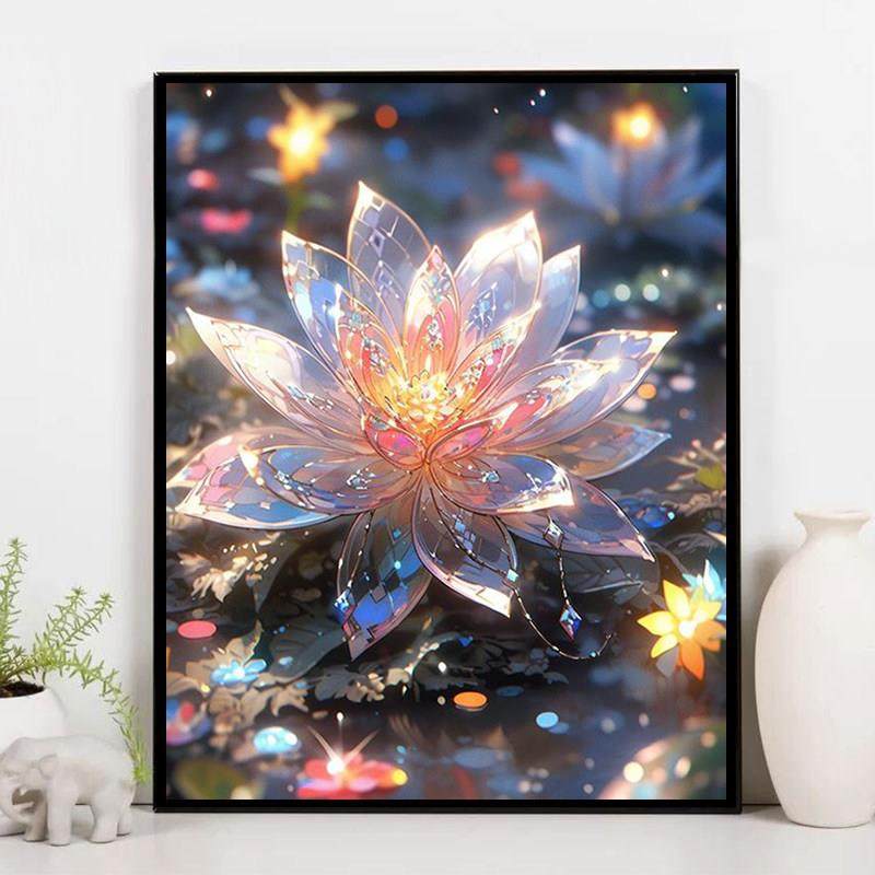 钻石画2025新款高颜值水晶花5d手工点贴钻十字绣客厅卧室餐厅满钻,居家布艺,钻石绣,淘宝优惠券,粉丝福利购,淘宝优惠卷