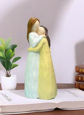 跨境母亲与儿女雕像母亲节家居装饰树脂工艺品摆件母女拥抱摆件