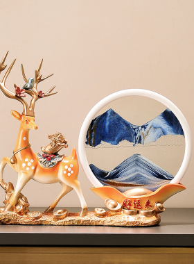 2023新款鹿摆件创意客厅电视柜桌面装饰品摆设 家用中式新居摆件