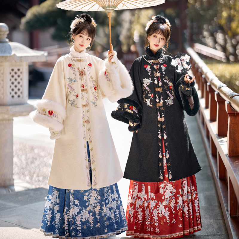 阑珊小记加绒加厚汉服套装
