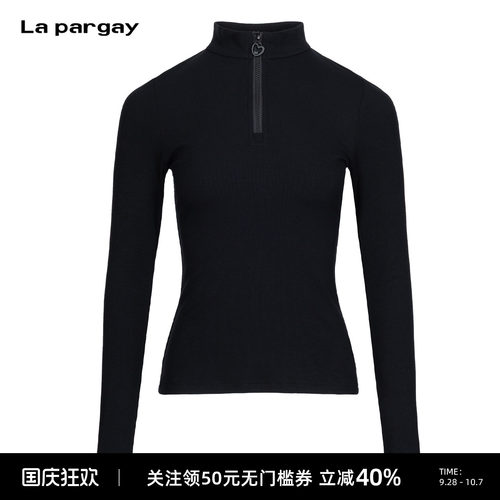 Lapargay半拉链立领修身T恤