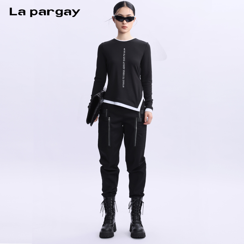 设计感针织衫小脚休闲运动裤套装