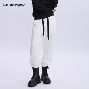 松紧腰设计感萝卜裤 女2024秋冬新款 纳帕佳针织休闲裤 女 Pargay
