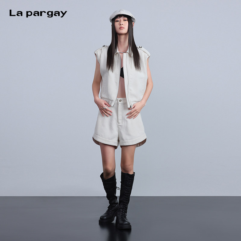 纳帕佳短款马甲背心宽松短裤时髦套装女秋冬新款设计感时尚两件套,女装/女士精品,时尚套装,淘宝优惠券,粉丝福利购,淘宝优惠卷