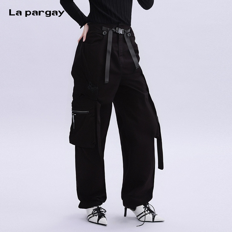 纳帕佳纯棉直筒多口袋工装休闲裤女2025春新款个性设计潮牌长裤女,女装/女士精品,休闲裤,淘宝优惠券,粉丝福利购,淘宝优惠卷