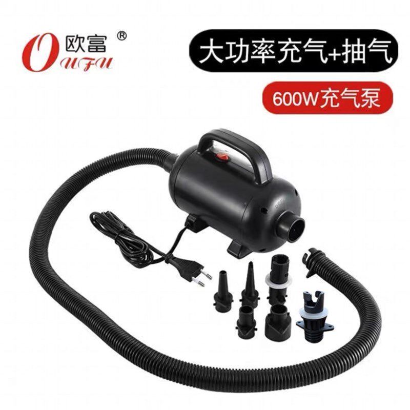 极速。充气挺橡皮艇打气机大功率充气抽气电泵Q充气床垫游泳池游