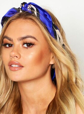 极速Scarf Silk Bandana Satin yLeopard Women Summer Head Neck