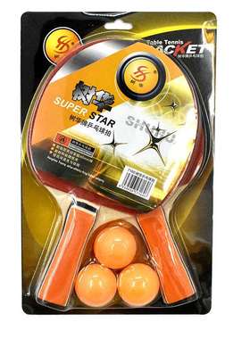 极速Sheng Hu ren table tennis racket set bMeginner double-si