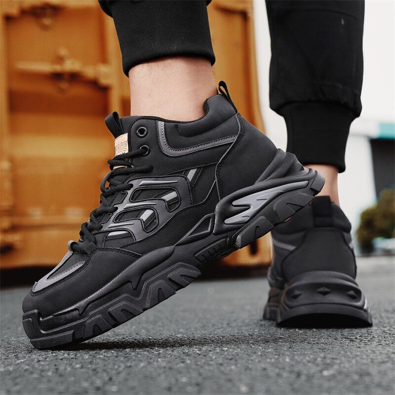 新品马丁靴男款2026秋季新款厚底增高J运动防滑防水登山工装鞋机