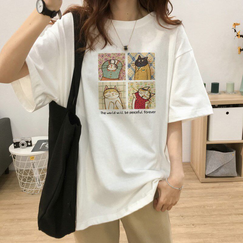 新品孕妇上衣夏装2025新款宽松大码纯棉K短袖t恤女夏季遮屁股衣服