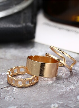极速Gold Color jewelry Rinwgs Shiny Gifts Irregular Ring Wom