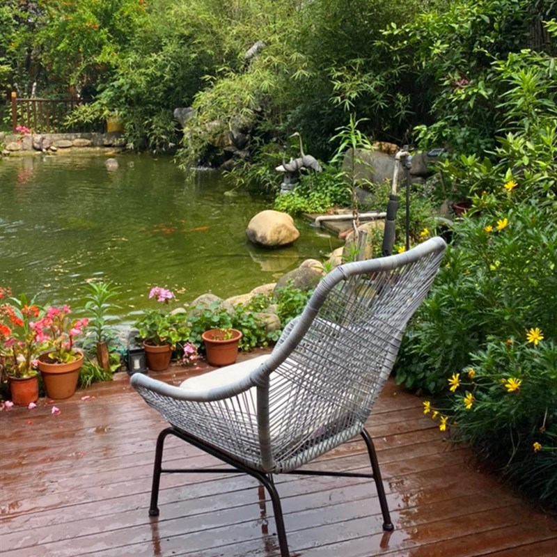 极速阳台休闲藤椅三m件套庭院懒人椅简约靠背椅藤编椅户外桌椅茶