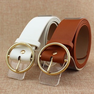 Metal Buckle Waist 极速Leather For Citrcle Belt Waistband