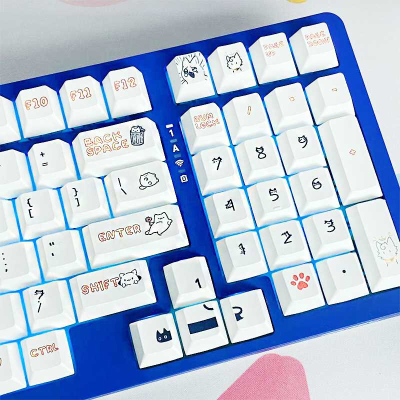 极速兽宅屋全都是猫猫可爱键帽原厂高F度机械键盘PBT客制化热升华