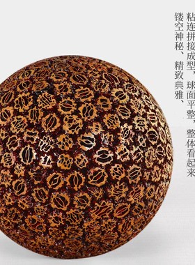 极速核桃球木雕摆件30cm40cm商务F礼品家居装饰红木工艺品 装饰摆