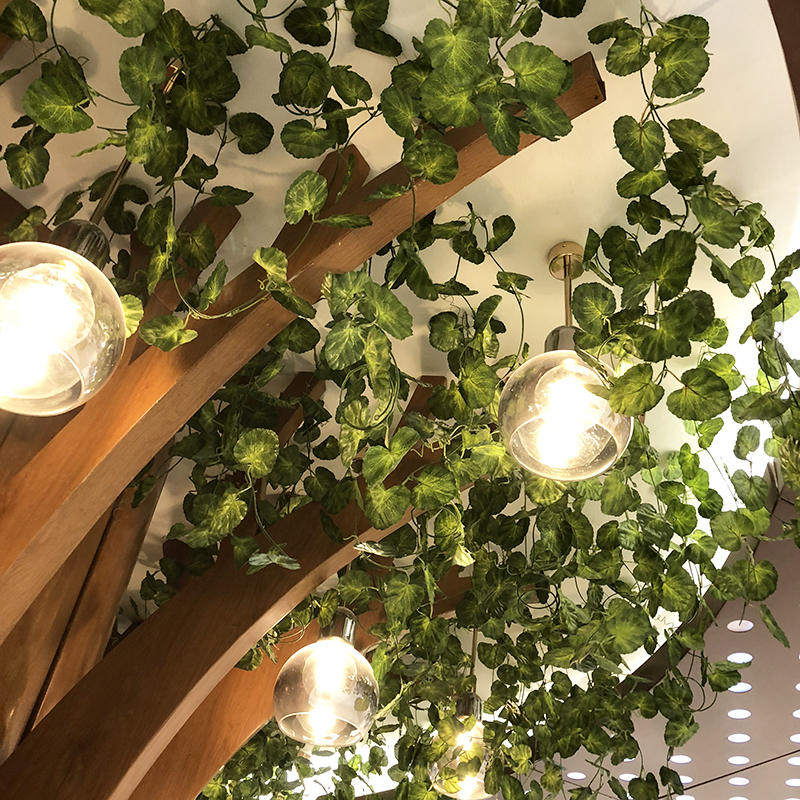 极速仿真b绿植藤条绿萝爬山虎海棠西瓜葡萄叶装饰假花绢布藤蔓篱