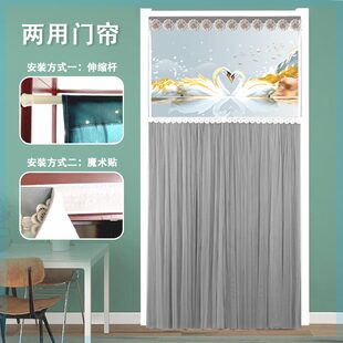 极速2023年新款门p帘透风不透人纱门高颜值女生卧室门纱窗帘自粘