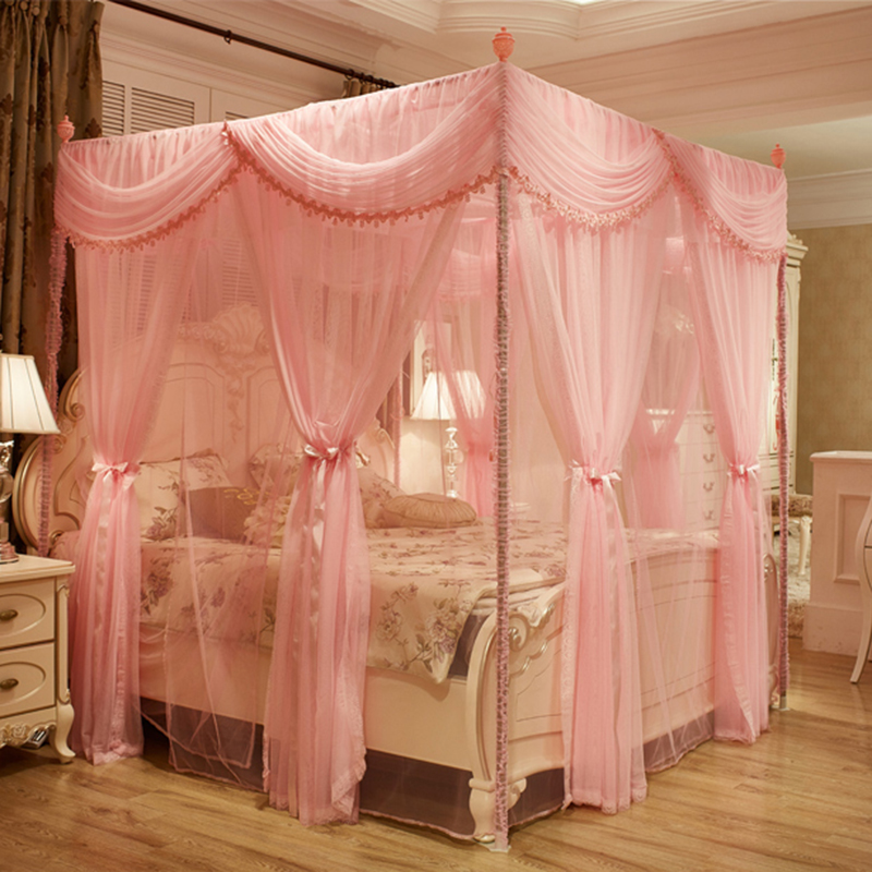 极速新款公主风蚊帐1.5m1.8mB床双人家用加密加厚宫廷三门落地式