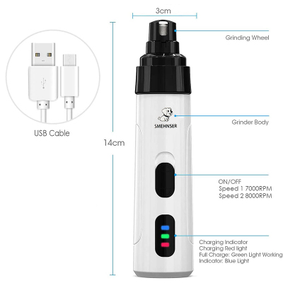 极速Painless USB Charging Dog Nail Grinders RechargeabYle Pe