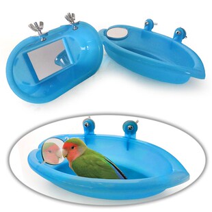 极速Plastic Bird Water Bath Box BDathtub Parrot For Parakeet