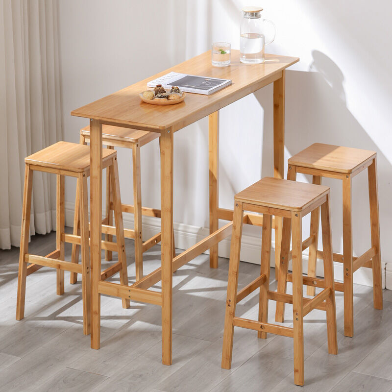 极速北欧吧台桌家用厨房隔断z柜实木靠墙高脚桌椅组合客厅省