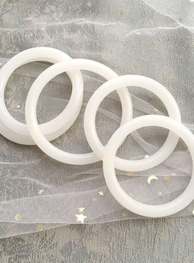 新品白色美人条女款q手镯 圆条叮当白色手镯子 轻奢个性