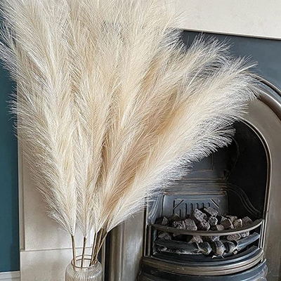 极速5Pcs Faux Pampas Grass LargeC 120/100/85cm Flower Bouque