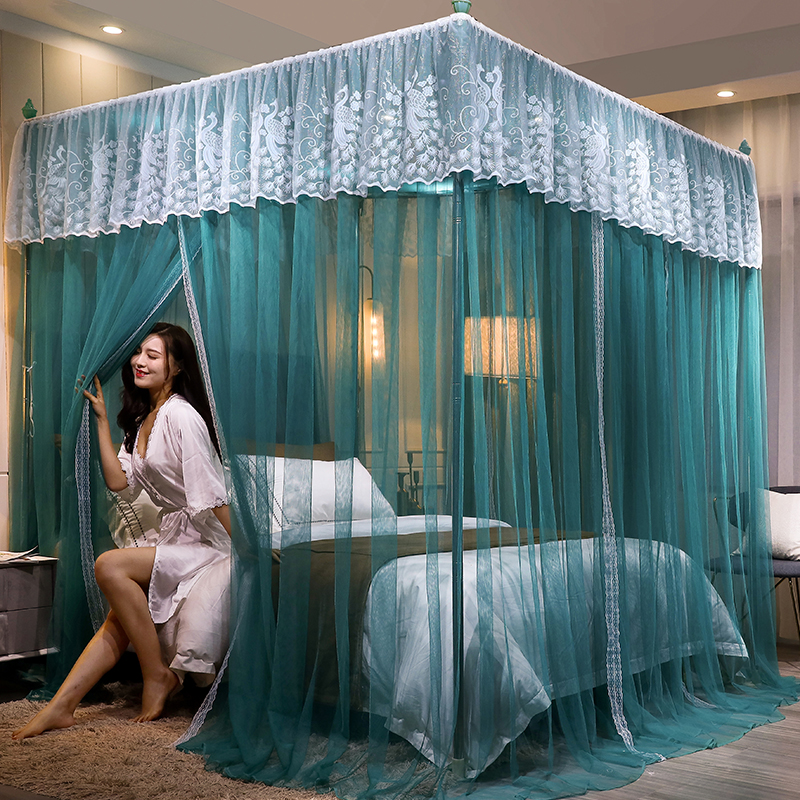 极速蚊帐2023新款家用免安装落地D支架老式纹怅蛟帐文纹帐无需不