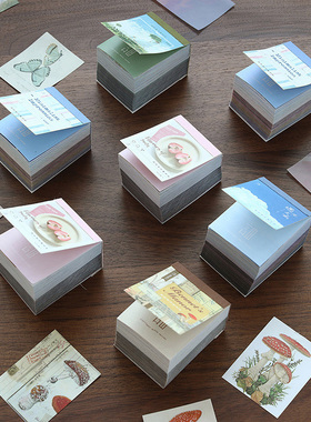 极速400Sheeets Natural Scenery Art Paintings Stationery Stic