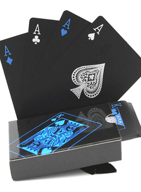 极速Color Black Goldp Playing Card Game Card Group Waterproo