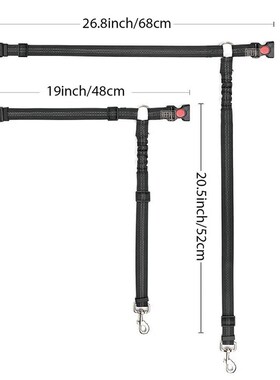 极速Dog Seat Belt mHarness Adjustable Dog Cat Safety Leads C
