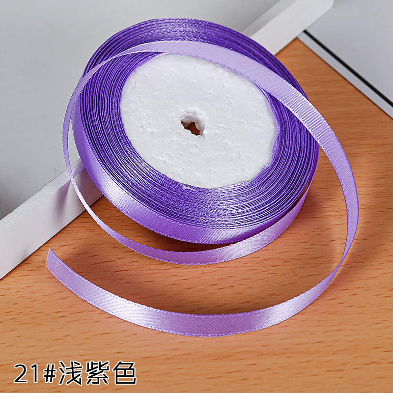 极速22Meters/Roll 6mm Silk Satin Ribbons Baby RShower Birthd