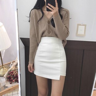 新品不规则包臀i半身裙 女春2025新款百搭高腰显瘦a字包臀裙短款