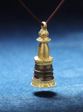 新品民族风铜制噶l当塔项链宝塔吊坠小挂件工艺品民族风家居毛衣