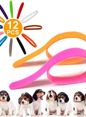 极速12 Pcs/Seit Soft Nylon Puppy Newborn Pet ID Identify Col