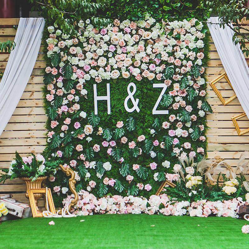 极速仿真花朵玫瑰花头绣球花头植物墙花I墙假花婚庆绢花装饰花diy