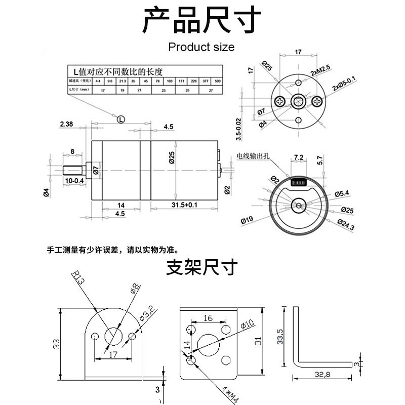 极速厂促微型直流减速电机12tV24V低速大扭力齿轮小马达JGA252430