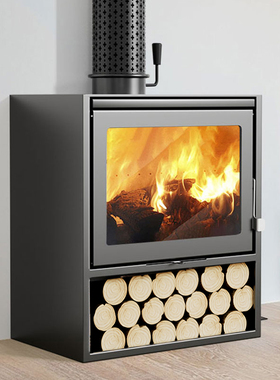 真火壁炉燃木柴火取暖炉民宿别墅冬天家用室内农村烧柴欧式烤火炉