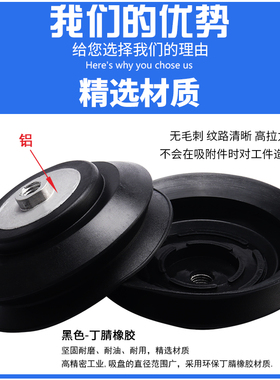 极速全力发真空吸盘工业上料台吊具玻璃吸盘 1I00 150  210mm真空