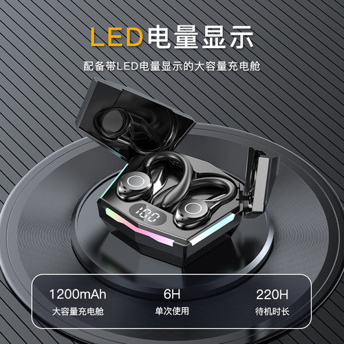 新品跨境S900无线耳夹式蓝牙耳机降H噪私模大电量电竞耳机无延迟