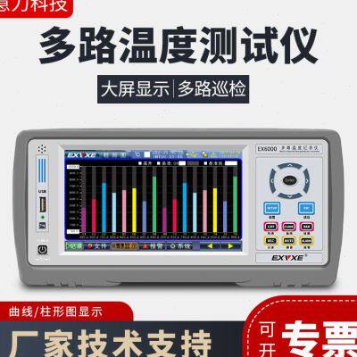 极速意力EX6000多路温度测试仪8~64I通道巡检仪温度表无纸记录仪